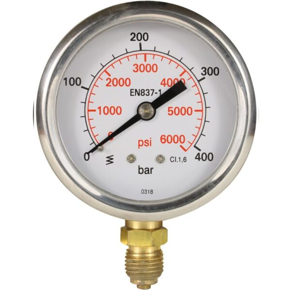 Liquid Filling Pressure Gauge 0-400 BAR